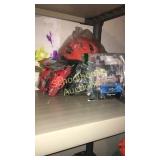 2x helmets, knee pads and a bike light.