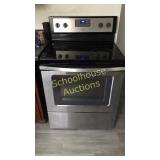 Working whirlpool black and chrome 4burner glass