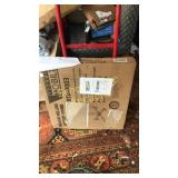 Deluxe laptop rolling stand and small red hand