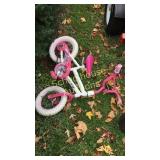 Pink and white seastar huffy girls bike