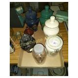 Flat of apothecary jars