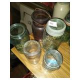 5 fruit jars
Standard, SNH, Imperial, Brown,