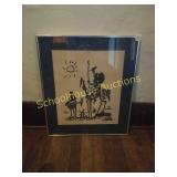 Drawing  possibly watercolor/marker signed. About