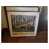 Mad dog print. Signed about 28in x  30in.