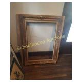 Pair of gold wood frames about 45in x 33in