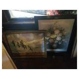 Flower and duck paintings both signed