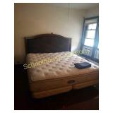 King beautyrest  mattress/box spring and frame.
