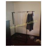 Clothing rack with clothing