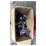 Handy man, box painters tools caulk gun tape