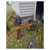 Kids bike with bent tire