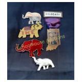 Vintage Repulican Elephant Pinsx5 , 1958 marked &