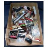 Tray of clippers, pens and more