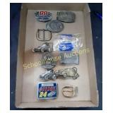 Tray of Collectable Belt Buckles