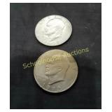 1972 Liberty Coins x2 One Dollar