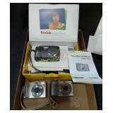 Cameras x3  1 Kodak. 2 Cannon