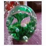 Beautiful Green Paper Weight marked Joe Rice 1992