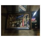 Pair of wood boxes with jewelry