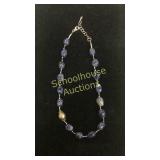 Beautiful purple natural stones on silver