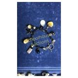 Tiger eye and 925 silver charm bracelet