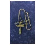 Unmarked silver cross & chain