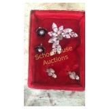 Costume jewelry set (brooch & earrings) + bonus