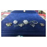 7 assorted unmarked rings
