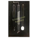 Beautiful sparkly bracelet & 2 necklaces. Lava