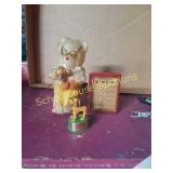 Wind up rocking bear, small Pluto toy, and small