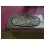 Metal snowflake tin. Dimensions are lil over 9in