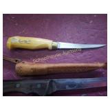 Small alpha knife with sheath