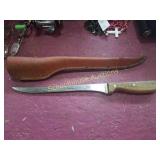 Case fishing knife with sheath