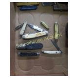 Group of 7 pocket knives