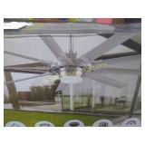 Big 72 inch LED ceiling fan. Looks complete. Box