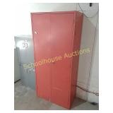 Metal cabinet approx 6.5ft tall x 3ft wide & 18"