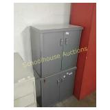 2 matching metal cabinets (each approx 2.5ft tall