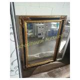 Framed beveled edge mirror approx 3ft x 4ft