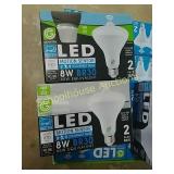 2 boxes of led motion sensor bulbs