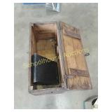 Wood crate with contents. Crate is approx 4ft