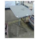 Rolling flat table approx 3.5ft x 2.5 ft & 4ft