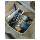 Big box of mostly kitchen * 2 cutting boards &