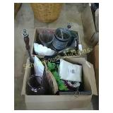 2 boxes of mostly decor & mixed vintage