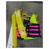 Life vest and extra floatys