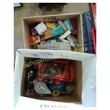 2 boxes assorted tools * glue gun, cement tool
