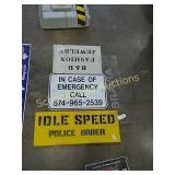 4 assorted signs (average size approx 12" 18")