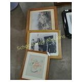 3 assorted framed art