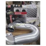 Dryer vent set complete with hose clamps.