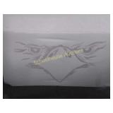 Mirror with etched eagle face.  3 ft by 2.5 ft