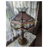 Awesome lamp with etched glass shade
32 inches