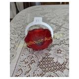 Small glass basket
Marked IG