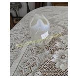 Small satin glass dish